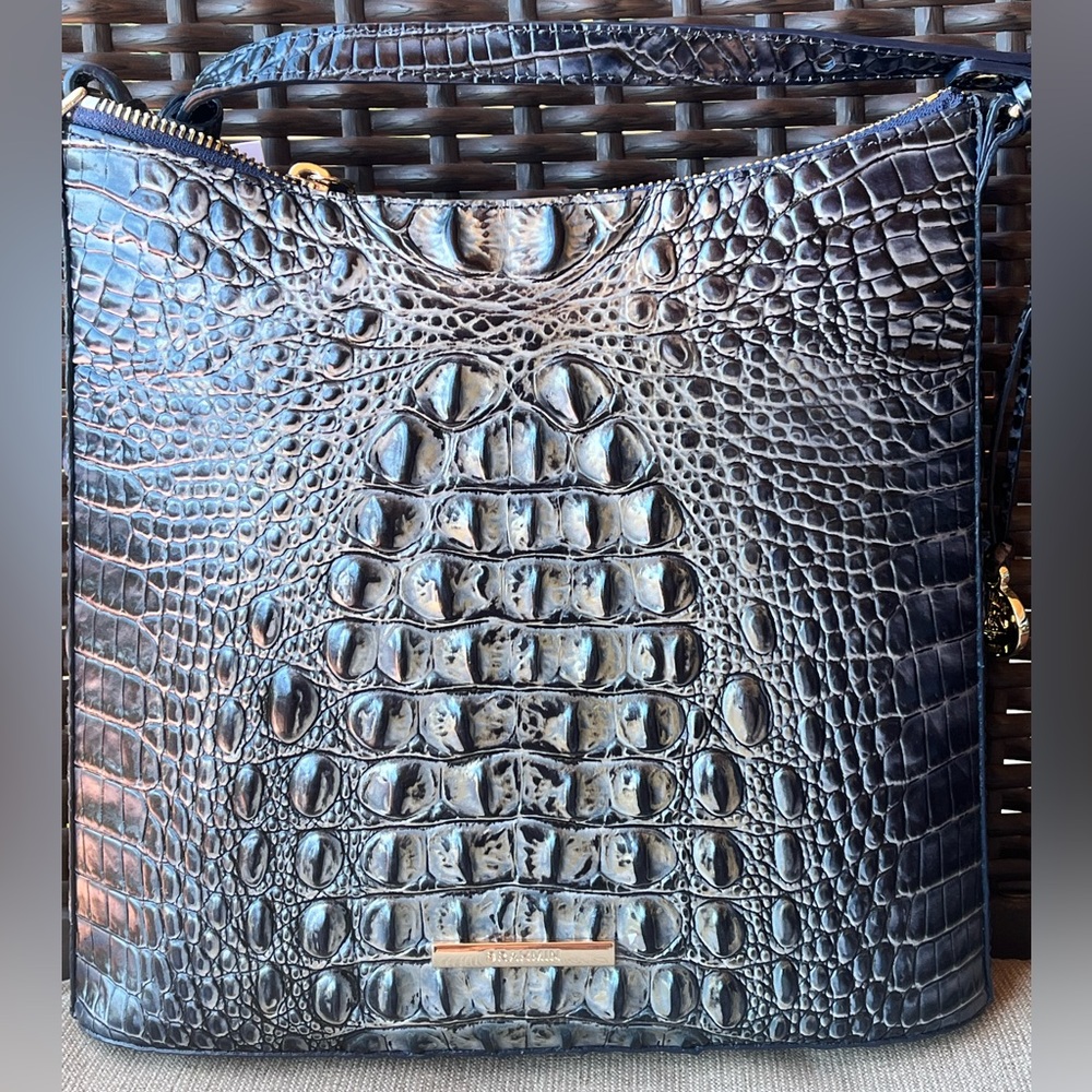 NWT Brahmin Katie in TWILIGHT BLUE Ombre Melbourne Crossbody